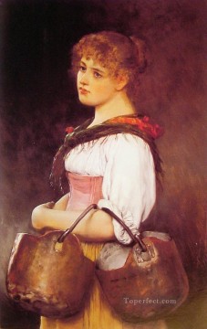 印象派 Painting - ミルクメイド ユージン・ド・ブラース 美しい女性
